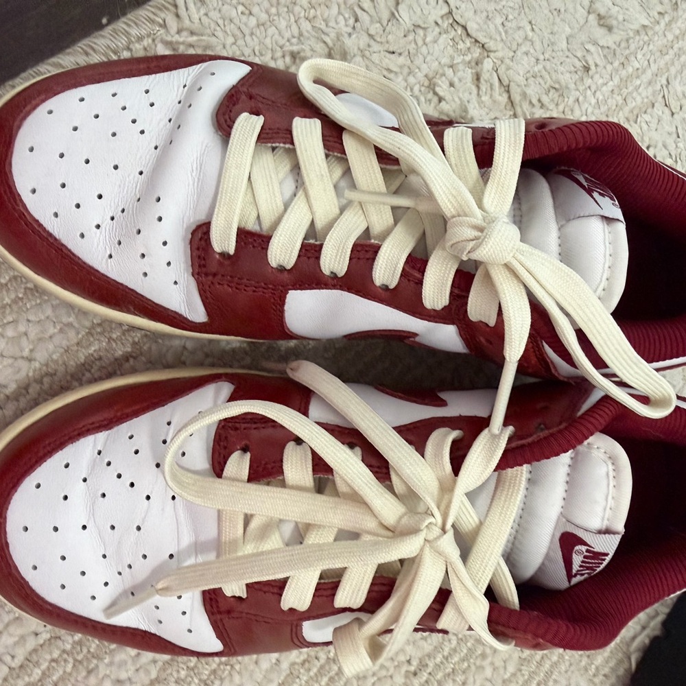 Red and White Sneakers